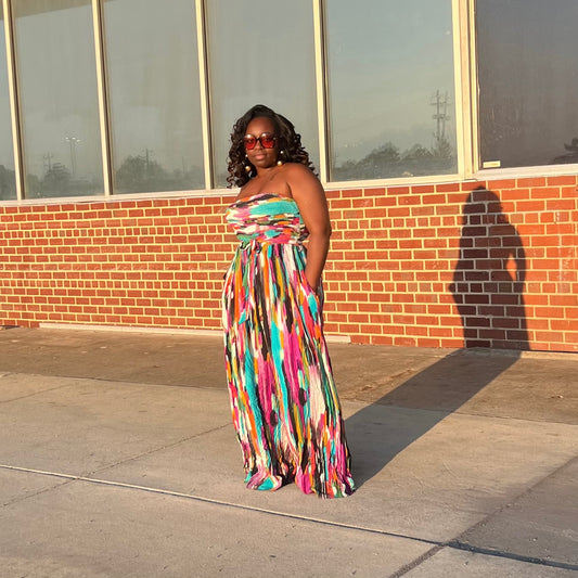 Paint the Town Wide-Leg Jumpsuit