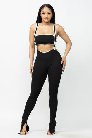 Strapped in Style Pants Set