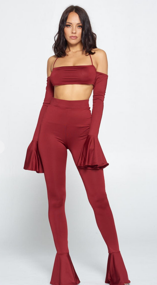 Bold Flare Crop Set